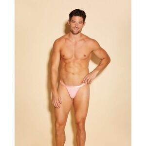 Cosabella Men's Pink Lace Thong Sexy Sheer Italian Designer Underwear Size S